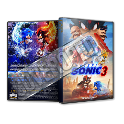 Kirpi Sonic 3 - Sonic The Hedgehog 3 - 2024 Türkçe Dvd Cover Tasarımı